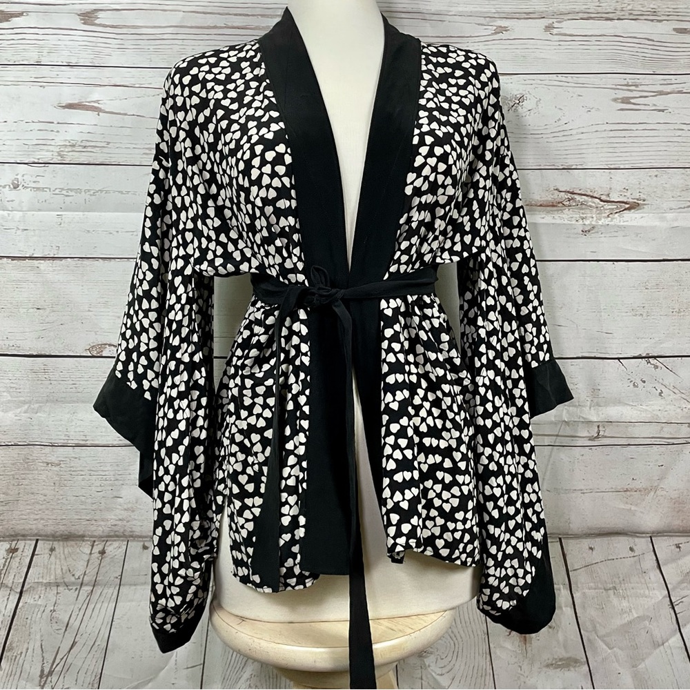 Equipment Femme Revolve Silk Kimono Wrap Waist Tie Light Soft Flowy sz XS